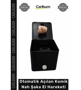 #Hediye 3D Baskılı Butona Basınca Otomatik Açılan Komik Şaka Nah El Hareket Hediyesi - Siyah Renk