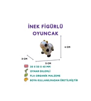 İnek Figür - 3D Sevimli Hayvan Oyuncak