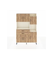 Arges Gardrop 9 Raflı 2 Çekmeceli 6 Kapaklı 132x30x195 Aytaşı-Çam