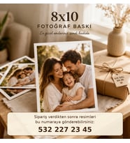 40 Adet 8x10 cm Kişiye Özel Fotoğraf Baskı - Yüksek Kalite Mini Anı Fotoğrafı