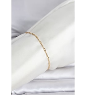 CM 14K Gold Renk Ezme Burgu Zincir Model Kadın Bileklik 5886 - 1OL3022-8600