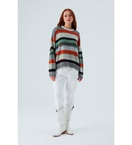Peraluna CAMILA PULLOVER Bol Kesim El İşlemeli Kadın Triko Kazak - Multi