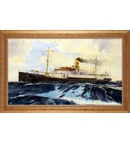 Çerçeveli Paspartulu Manzara Tablo bm1097 (Gold)