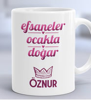 Kişiye Özel Kova Oğlak Burcu Hediye Kupa Bardak Doğum Günü Hediyesi (Beyaz)