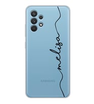Samsung Kuyruklu İsim Tasarımlı Şeffaf Telefon Kılıfı