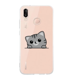 Huawei P20 Lite Uyumlu Baskılı Yumuşak Silikon Şeffaf Telefon Kılıfı