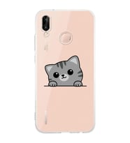 Huawei P20 Lite Uyumlu Baskılı Yumuşak Silikon Şeffaf Telefon Kılıfı