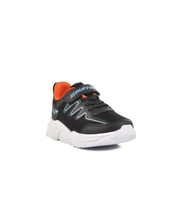 Siyah Turuncu Cırtlı Fileli Hafif Çocuk Unisex Spor Ayakkabı 2320 F (Siyah - Turuncu)