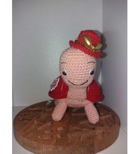 Şapkalı Sevimli Tosbik Amigurumi Organik Oyuncak