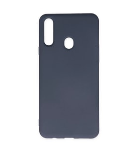 Samsung Galaxy A20s Kılıf Nano İçi Kadife Silikon - Gri