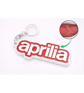 3D Baskı Aprilia Yazılı Anahtarlık – Kabartmalı Spor Tasarım, Dayanıklı Motor Anahtarlık Aksesuarı