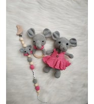 Fil Yeni Doğan Seti Amigurumi Organik Oyuncak