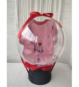 Büyülü Balon-Unisex Bebek Şapkalı Tulum Yılbaşı Doğum Tebrik Günü Hediye Sepeti Kutusu