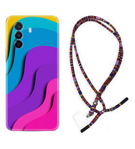 Huawei Nova Y70 Y90 Nova 9 SE  Kılıf Boyun Asklı Rasta Silikon Renk Cümbüşü 1631