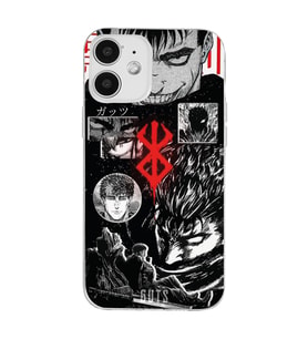Iphone 12 Uyumlu Berserk Anime Tasarımlı Şeffaf Telefon Kılıfı