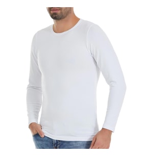 6 Adet Yıldız Erkek Modal Uzun Kollu Fanila Atlet Beyaz 385