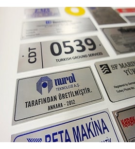 Metal levha baskı, etiket baskı, logo etiket baskı, işyeri logo baskı, logo etiket baskı