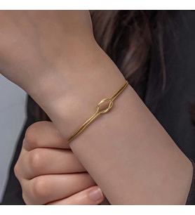 Gümüş Gold Aşk Düğüm Kadın Bileklik