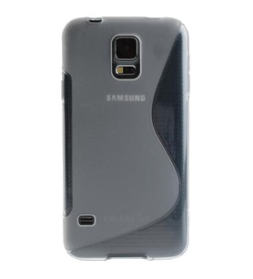 Galaxy S5 G900 ile Uyumlu S Desenli Silikon Kılıf Beyaz