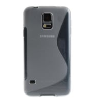 Galaxy S5 G900 ile Uyumlu S Desenli Silikon Kılıf Beyaz