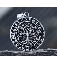 voyageaccessory Çift Taraflı Kullanım İskandinav Mitolojisi Yggdrasill Yaşam Ağaç Kolye- Hayat Ağacı Kolye