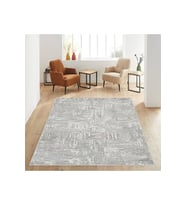 Rovigo Home Dijital Baskı Yıkanabilir Kaymaz Taban Salon Halısı RVG0602 (Gri)