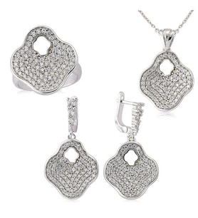 Gümüş Çiçek Bayan Set