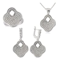 Gümüş Çiçek Bayan Set