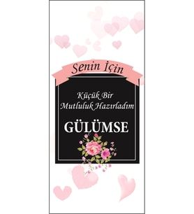 Senin Için Küçük Bir Mutluluk Hazırladım Teşekkür Kartı 50 Adet