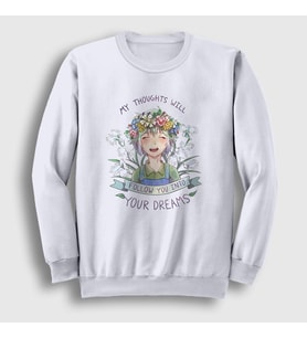 Presmono Unisex Beyaz Basils Hope Anime Omori Sweatshirt 495998tt