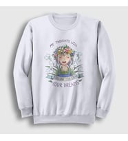 Presmono Unisex Beyaz Basils Hope Anime Omori Sweatshirt 495998tt