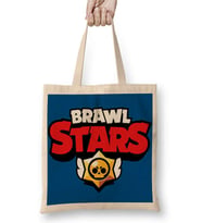 Brawl Stars Logo 04 Bez Çanta Uzun Saplı
