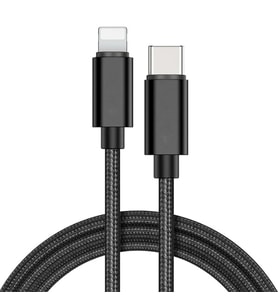 ALLY PD 20W Hızlı Şarj İPhone 12,11 USB-C to Lightning Şarj Kablosu 1metre (Siyah)