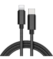 ALLY PD 20W Hızlı Şarj İPhone 12,11 USB-C to Lightning Şarj Kablosu 1metre (Siyah)