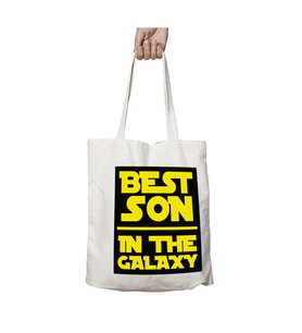 Star Wars Best Son In Galaxy iki Tarafı Kalıcı Baskılı Yıkanabilir Okul Plaj Omuz Bez Çantası