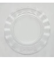 Şeffaf Lüks Plastik Mika Yuvarlak Tabak 22 Cm 6 Adet