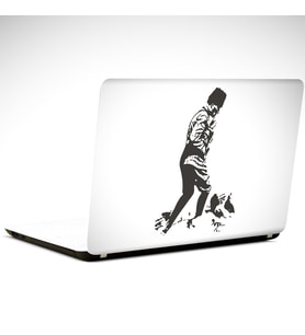 Atatürk Siyah Beyaz Laptop Sticker 15.4 inch (37X26CM)