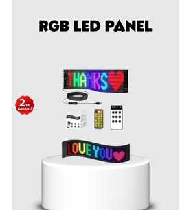 RGB LED Panel – USB Güç Girişli, GIF ve Yazı Gösterimli Akıllı Ekran