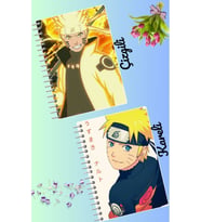 Naruto uzamaki defter seti 2 adet A4 boyutu 21*30 çizgili + kareli 60 syf
