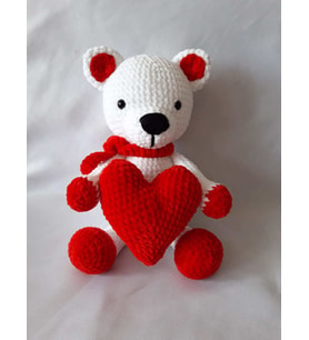 Kalpli Ayıcık Amigurumi Organik Oyuncak