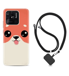 Xiaomi Redmi Note 7 8 9 Pro 10 2022 10 Pro 10S Kılıf Boyun Askılı Silikon Sevimli Köpek 1731