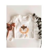 Roar Aslan Desenli Uzun Kol Çıtçıtlı Organik Bebek Body