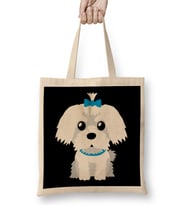 Maltese Dog Gift For Owner Maltese Dog Lover Bez Çanta Uzun Saplı