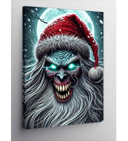 Kanvas Tablo Korkutucu Noel Baba