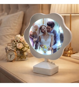 storebaskı Led Işıklı Sihirli Papatya Ayna – Kişiye Özel Fotoğraflı