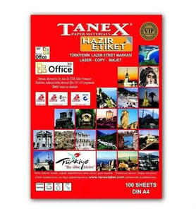 Tanex TW-2180 - 37 x 14,25 mm Laser Etiket 100 Adet Ücretsiz Karg
