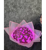 öğretmenler günü,  öğretmene hediye, Kelebek Buketi (Pudra Pembe)