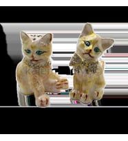 Swarovski Taşlı Kedi Kardeşler - Gizli Hazneli Masaüstü Hediyelik Süs Eşyası  Hediyelik Kutusunda (Karışık)
