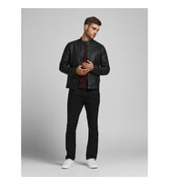Jack & Jones Erkek Fermuarlı Mevsimlik Ceket - Warner (Siyah)
