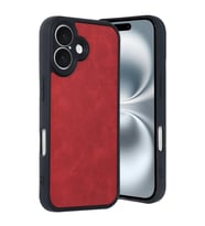 İphone 16 Kılıf Aras Deri Kapak - Kırmızı
